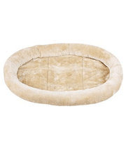 Pawise – Oval Cat Bed Beige – Lightweight & Soft – 46 x 42 x 5 cm