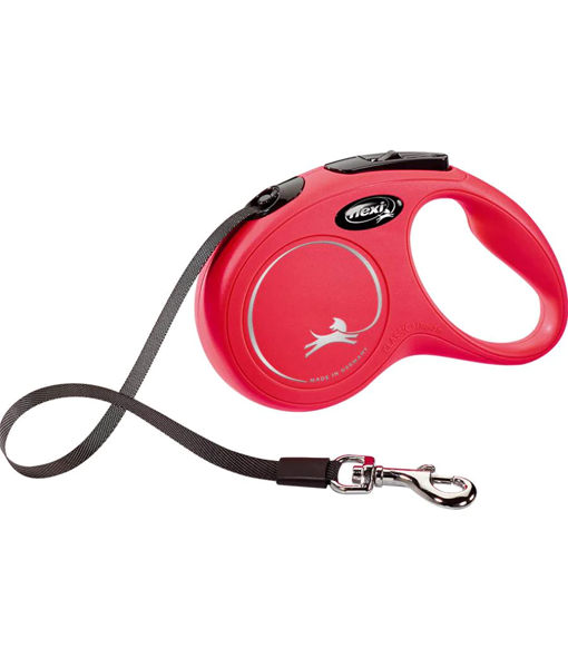 Flexi Classic Tape Dog Lead Retractable Leash 5m Red Flexi
