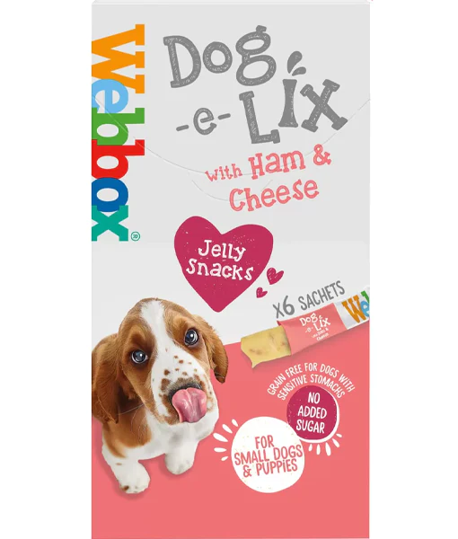 Webbox Dog-e-Lix with Ham & Cheese Dog Treat 6x15g (90g) Webbox