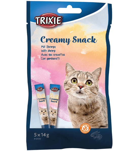 Trixie Creamy Snacks Cat Treat - Shrimp 5 × 14 g