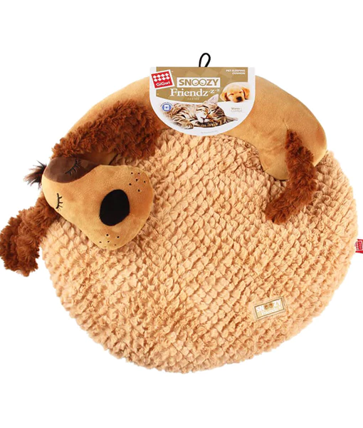 Gigwi Plush Cat Dog Bed Snoozy Friends Dog Shaped Bed 50 x 45 cm