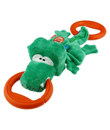 GiGwi GiGwi Iron Grip Crocodile Plush Tug Toy with TPR Handle