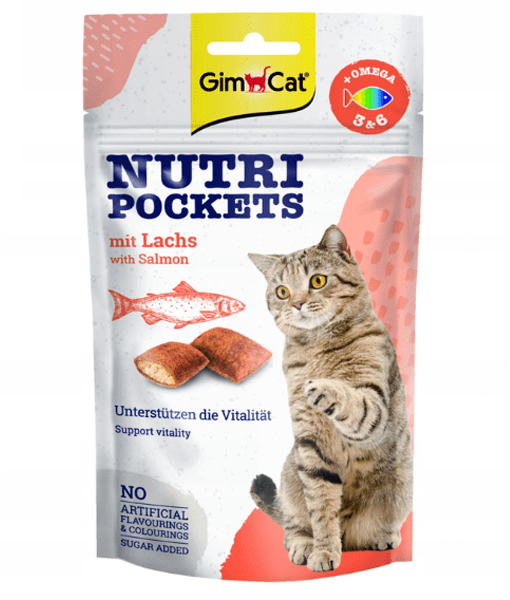 GimCat - Nutri Pockets Salmon + Omega 3 & 6 60 g