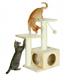 Trixie Trixie - Cat Valencia Scratching Post Tree With Cave Platforms & String Toy L44xW33xH71 cm