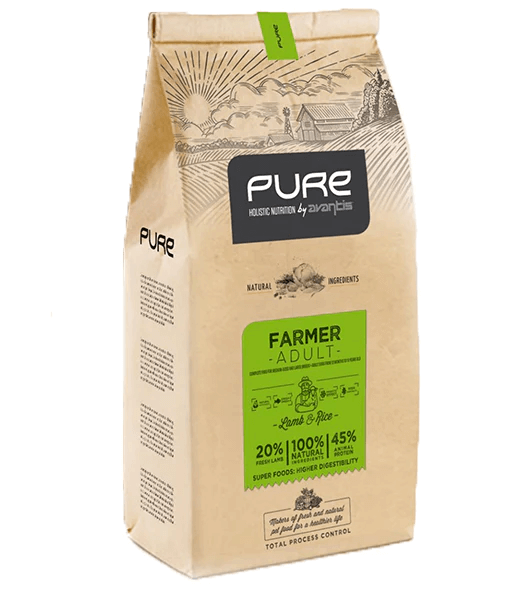 Avantis Pure Farmer Adult Hundefutter – 2 Kg, Mit Lamm, Für Erwachsene Hunde Mittlerer/großer Rassen, Vollwertig & Bekömmlich