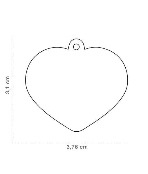 ID Tag - Pink Big Heart