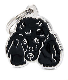 my family ID Tag - Black Poodle