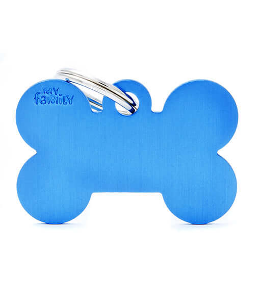 my family ID Tag - Basic Aluminum Bone