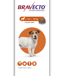 Bravecto 250mg Fluralaner 4.5-10 KG