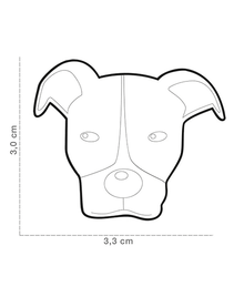 my family ID Tag - Brown Pitbull