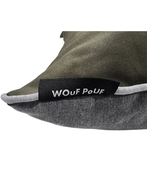 Wouf Pouf Wouf Pouf - Lazy All Day Bed Olive Green and Dark Grey