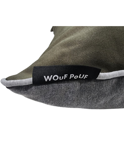 Wouf Pouf - Lazy All Day Bed Olive Green and Dark Grey Wouf Pouf