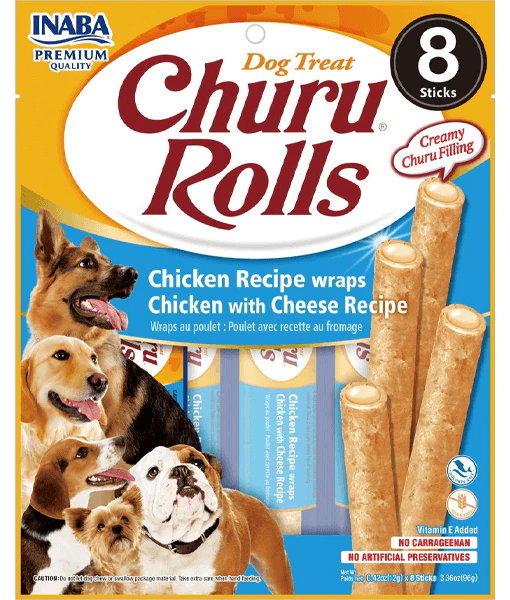 Inaba - Churu Roll Chicken Recipe Wraps Chicken With Cheese Recipe 8 Sticks 96G Inaba