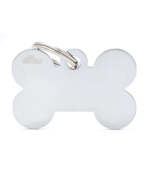 my family ID Tag - Basic Aluminum Bone