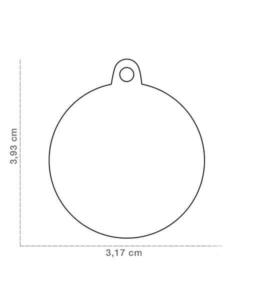 ID Tag - White Circle Black Bone