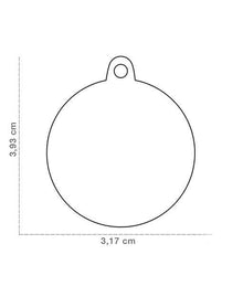 ID Tag - Black Circle White Heart