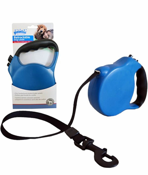 Pawise Retractable Dog Lead Blue Pawise