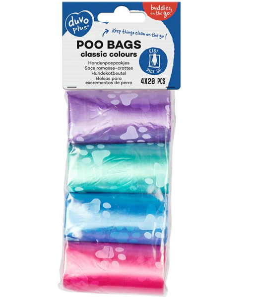 Duvo- Colored Poop Bags 4Rolls Duvo