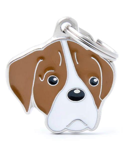 ID Tag - Fawn and White Boxer ID Tags
