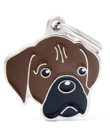 my family ID Tag - Fawn Boxer