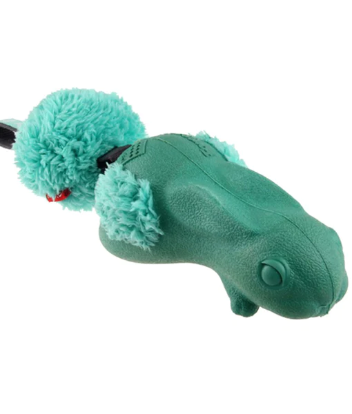 GiGwi Push To Mute Forestails Dog Toy - Rabbit (with Pompom Plush Tail) - Green GiGwi
