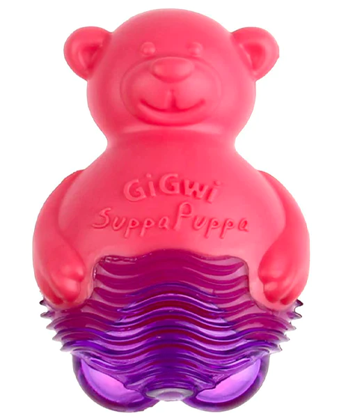 Gigwi - Suppa Puppa Dog Toy Squeaky Rubber Toy Bear GiGwi