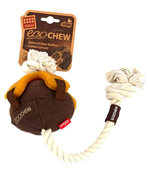 Gigwi - Eco Chew Natural Raw Rubber with Cotton Canvas GiGwi
