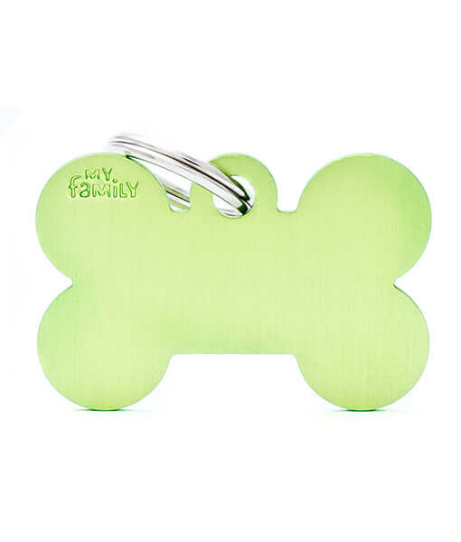 my family ID Tag - Basic Aluminum Bone