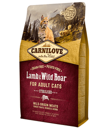 Carnilove Carnilove - Lamb & Wild Boar for Steralized Cats 2kgs