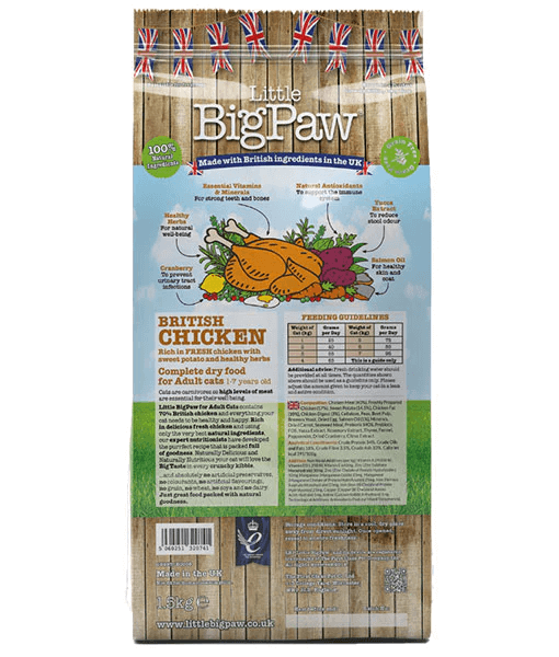 Little Big Paw LIttle Big Paw - British Chicken Complete Dry Food for Adult Cats 1.5kg