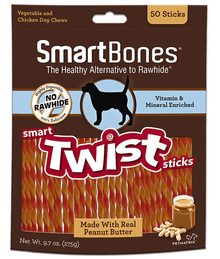 Smart Bones Smartbones - Peanut Butter Smart Twist Sticks 50 sticks
