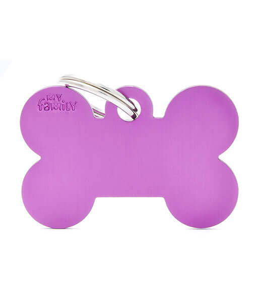 my family ID Tag - Basic Aluminum Bone