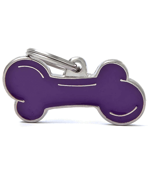 ID Tag - Purple Large Bone