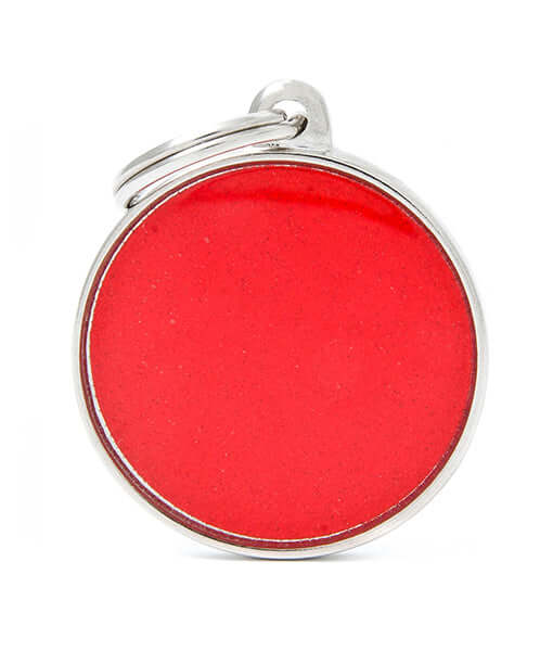ID Tag - Red Circle Small