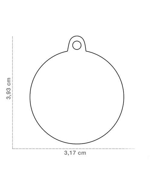 ID Tag - Red Circle Small