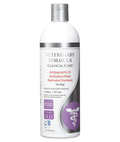 Synergy Lab - Veterinary Formula Clinical Care Antiparasitic and Antiseborrheic Shampoo For Dogs 473ml Synergy Labs