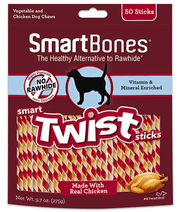 SmartBones - Chicken Smart Twist Sticks 50 Sticks