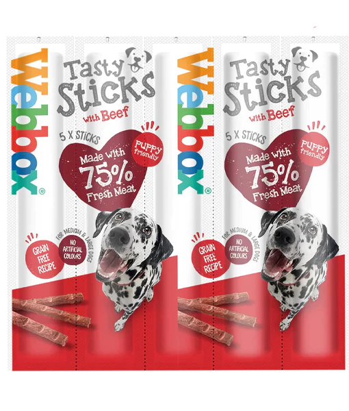 Webbox - Tasty Sticks Beef Dog Treats (5 sticks) Webbox
