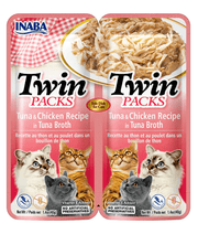 Inaba - Twin Packs - Tuna & Chicken Recipe in Tuna Broth 80g