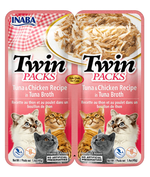 Inaba - Twin Packs - Tuna & Chicken Recipe in Tuna Broth 80g