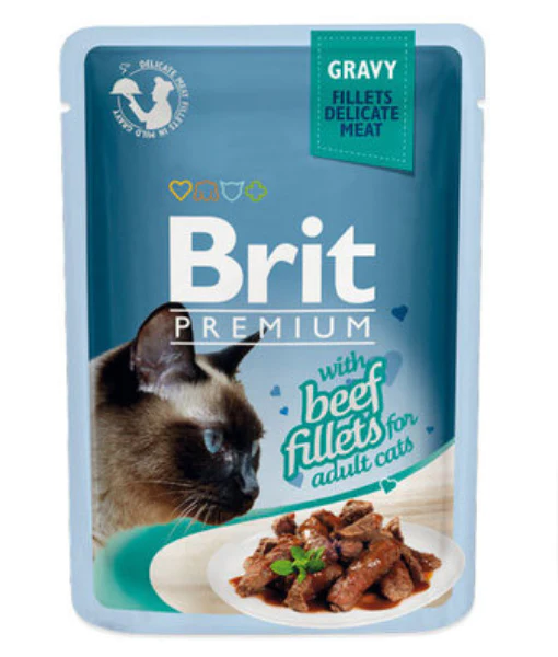Brit Premium - Wet cat food with beef fillet 85g Brit Premium
