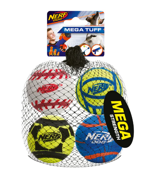 Nerf - Dog Squeak Tuff Tennis Balls Nerf