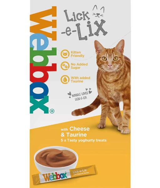 Webbox - Lick-e-Lix Cheese & Taurine Cat Treats (5 Sachets) Webbox