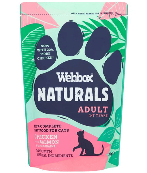 Webbox Naturals Adult Cat with Chicken and Salmon Dry Food 700g/2KG