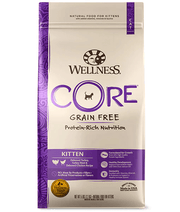 Wellness CORE Dry Cat Food – Grain-Free Kitten Original with Chicken & Turkey, Hairball Control, for Brain & Eye Development 1.75kg