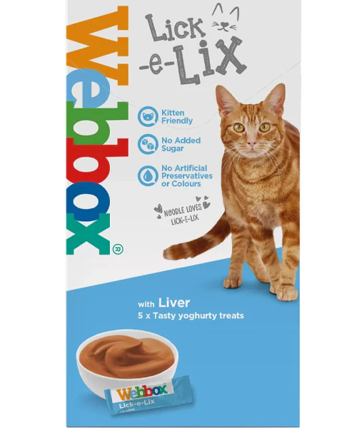 Webbox - Lick-e-Lix Liver Creamy Sausage Cat Treats (5 Sachets) Webbox